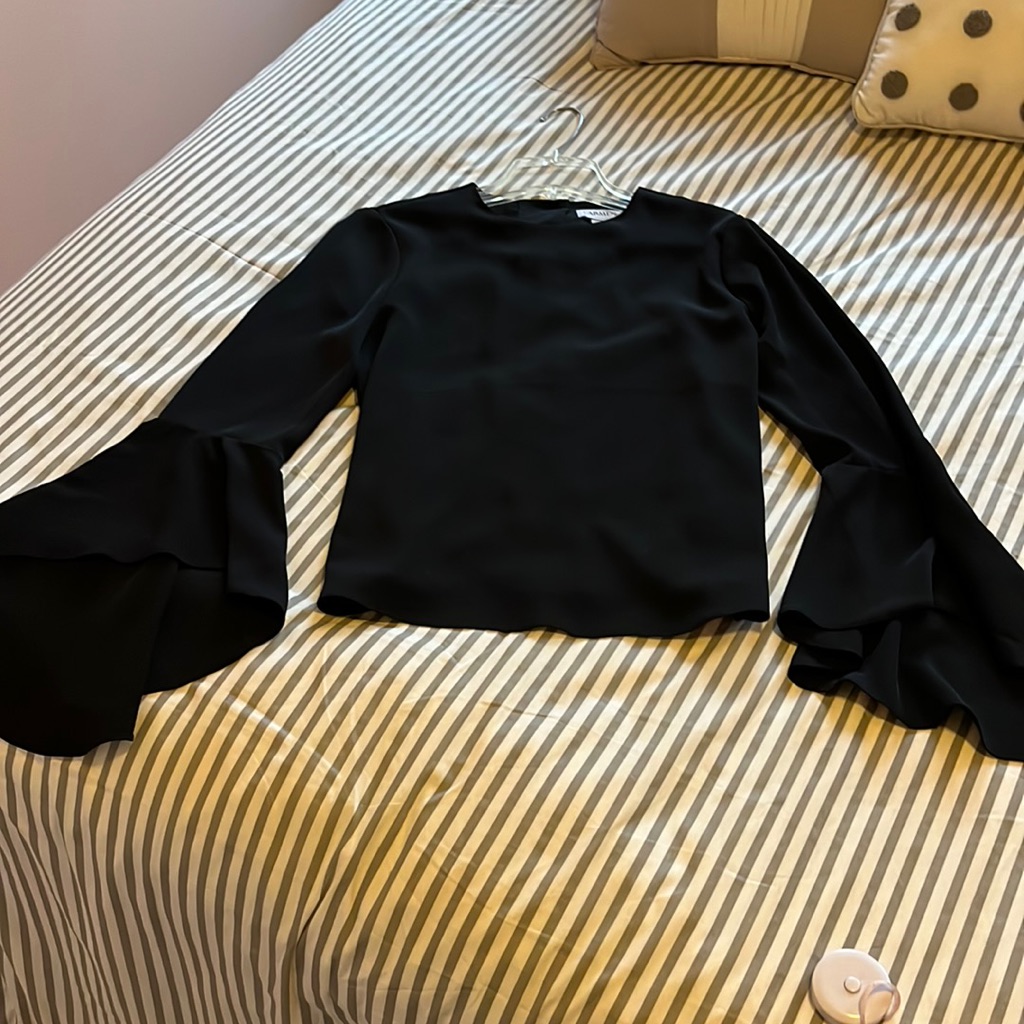 Carmen Marc Valvo Black Blouse Size 4